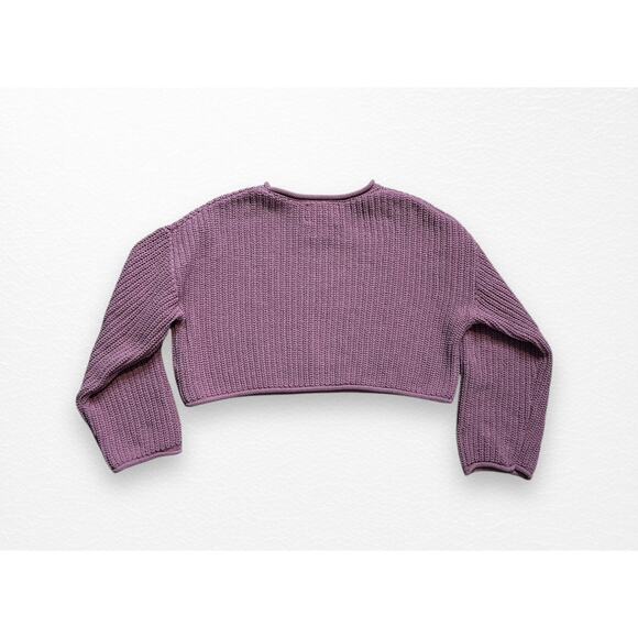 Zara Mauve Cropped Sweater, Size 9/10 - Picture 5 of 7